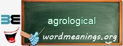 WordMeaning blackboard for agrological